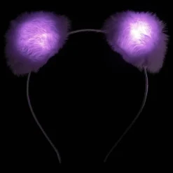 Fluffy LED Hodebøyle med Ører