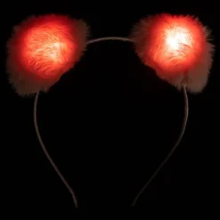 Fluffy LED Hodebøyle med Ører