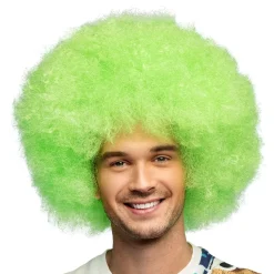 Fluffy Neongrønn Parykk