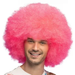 Fluffy Neonrosa Parykk