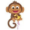 Folieballong Ape med Bananer