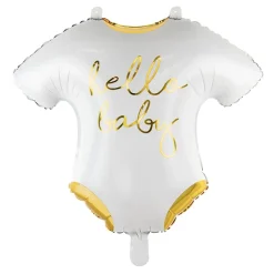 Folieballong Baby Body Hvit/Gull