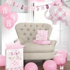 Folieballong Babyshower Rosa Elefant