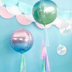 Folieballong Ball Ombre Blå/Grønn