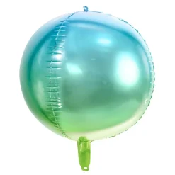 Folieballong Ball Ombre Blå/Grønn