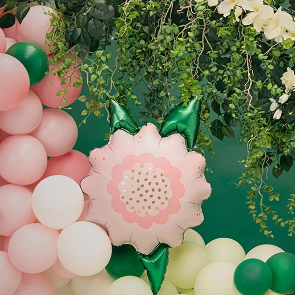 Folieballong Blomst Rosa