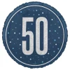 Folieballong 50 Blå/Sølv