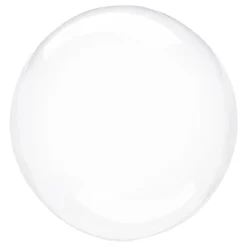 Folieballong Crystal Clear Rund Transparent
