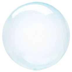 Folieballong Crystal Clearz Rund Blå