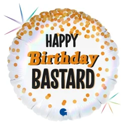 Folieballong Happy Birthday Bastard