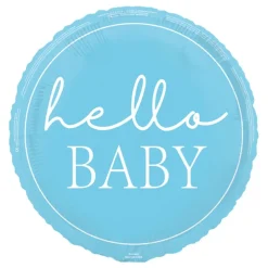 Folieballong Hello Baby Blå