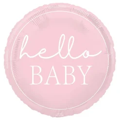 Folieballong Hello Baby Rosa