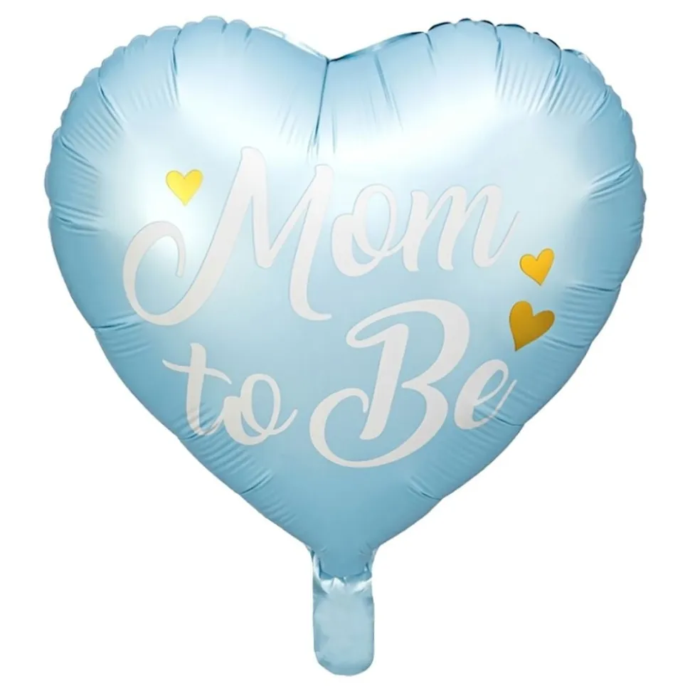 Folieballong Hjerte Mom to Be Blå