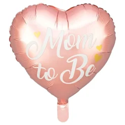 Folieballong Hjerte Mom to Be Rosa