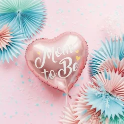 Folieballong Hjerte Mom to Be Rosa