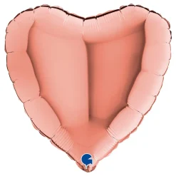 Folieballong Hjerte Roségull