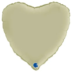 Folieballong Hjerte Sateng Olive Green