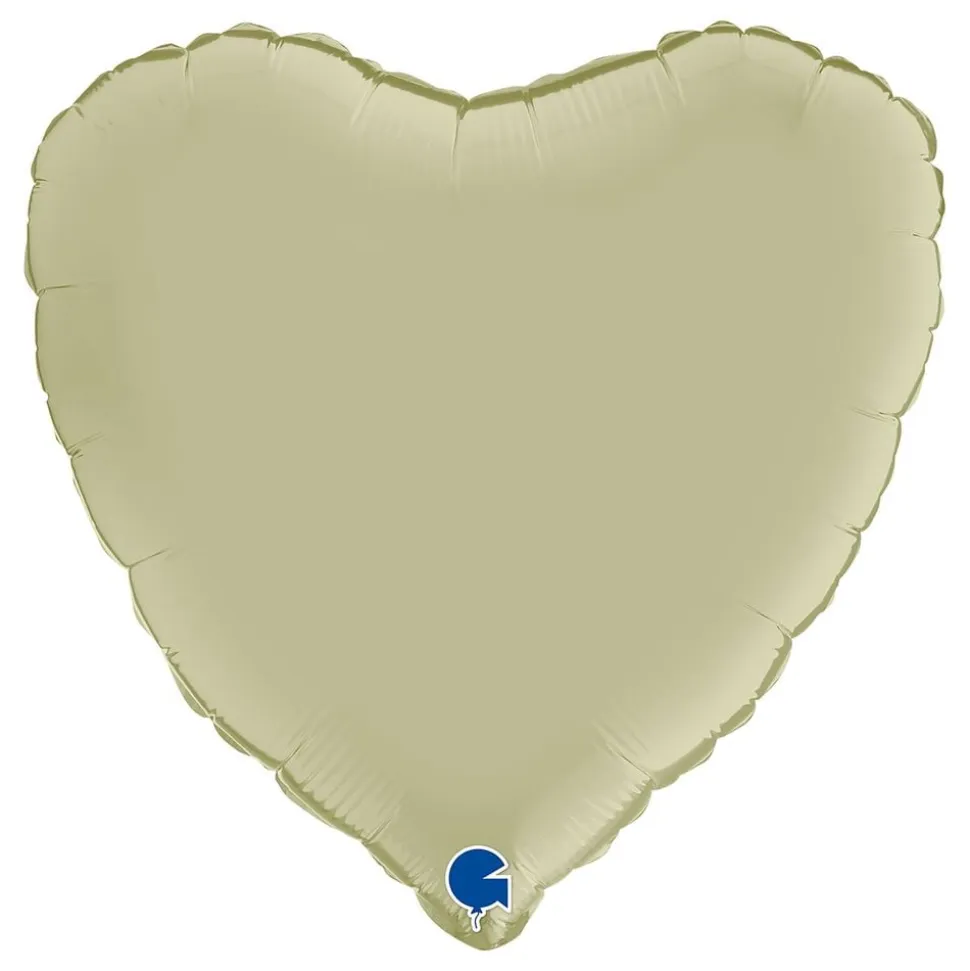 Folieballong Hjerte Sateng Olive Green