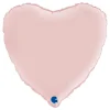 Folieballong Hjerte Sateng Pastel Pink