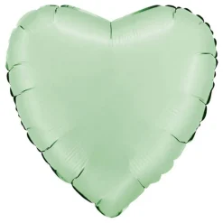 Folieballong Hjerte Satin Glazed Mint