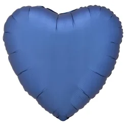 Folieballong Hjerte Silke Blå
