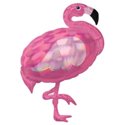 Folieballong Holografisk Flamingo SuperShape