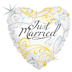 Folieballong Just Married Hjerte
