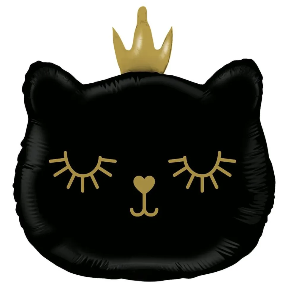 Folieballong Katt Prinsesse Svart