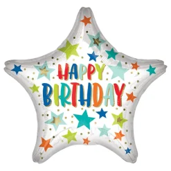 Folieballong Mini Happy Birthday Stjerne