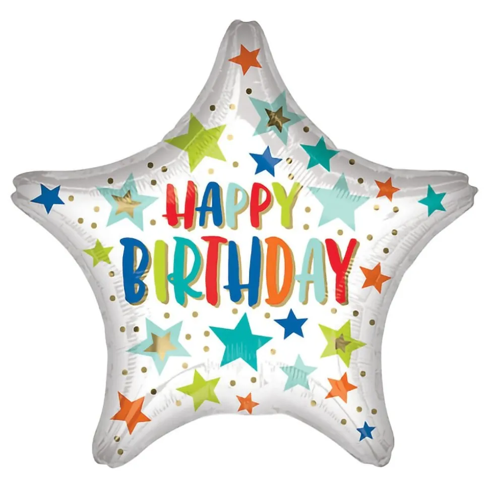 Folieballong Mini Happy Birthday Stjerne
