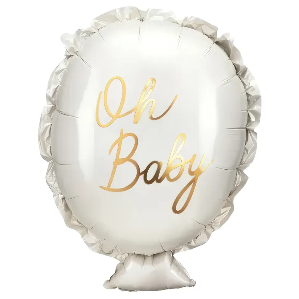 Folieballong Oh Baby Hvit