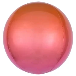 Folieballong Orbz Ombré Rød og Oransje