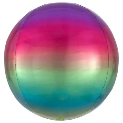 Folieballong Orbz Ombré Regnbuefarget