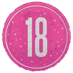 Folieballong 18 Rosa/Sølv