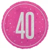 Folieballong 40 Rosa/Sølv