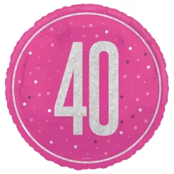 Folieballong 40 Rosa/Sølv