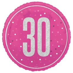 Folieballong 30 Rosa/Sølv