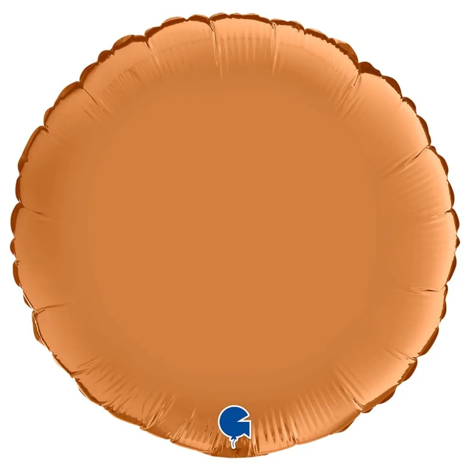 Folieballong Rund Sateng Caramel