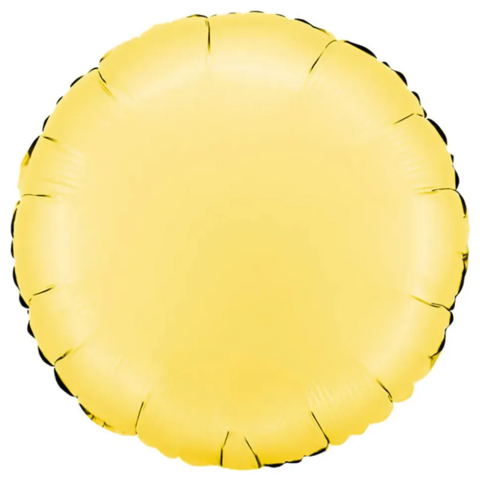 Folieballong Rund Satin Banana Yellow
