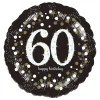 Folieballong Rund Sparkling Birthday 60