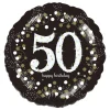 Folieballong Rund Sparkling Birthday 50