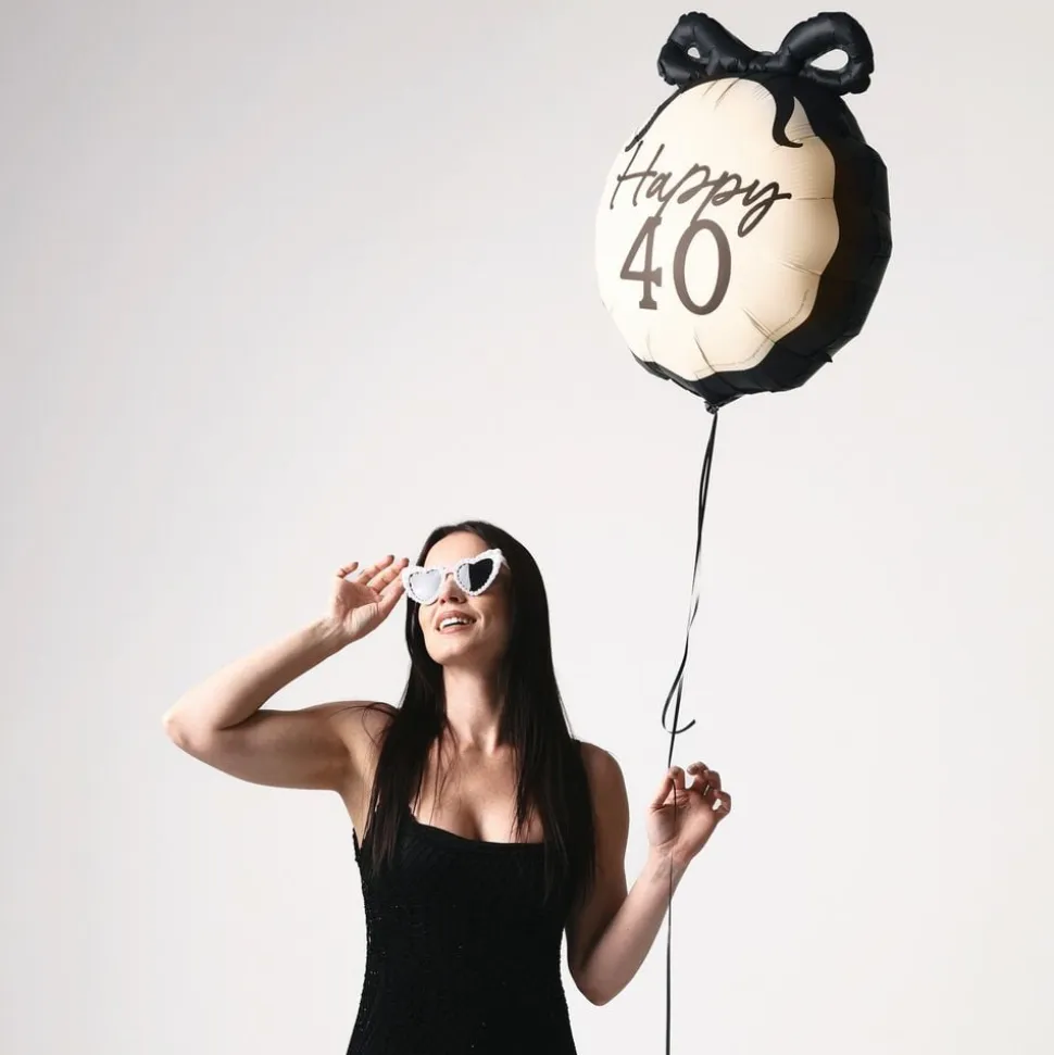 Folieballong Sløyfe Happy 40