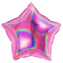 Folieballong Stjerne Glitter Rosa