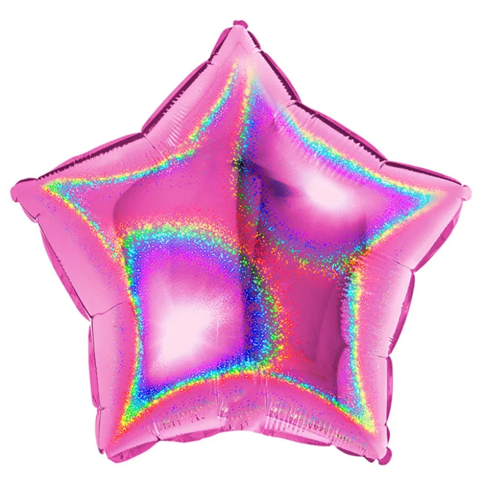 Folieballong Stjerne Glitter Rosa