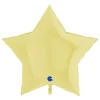 Folieballong Stjerne Pastellgul Matt