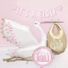 Folieballong Stork It's a Girl Rosa