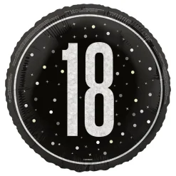 Folieballong 18 Svart/Sølv