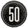 Folieballong 50 Svart/Sølv