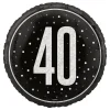 Folieballong 40 Svart/Sølv