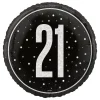 Folieballong 21 Svart/Sølv